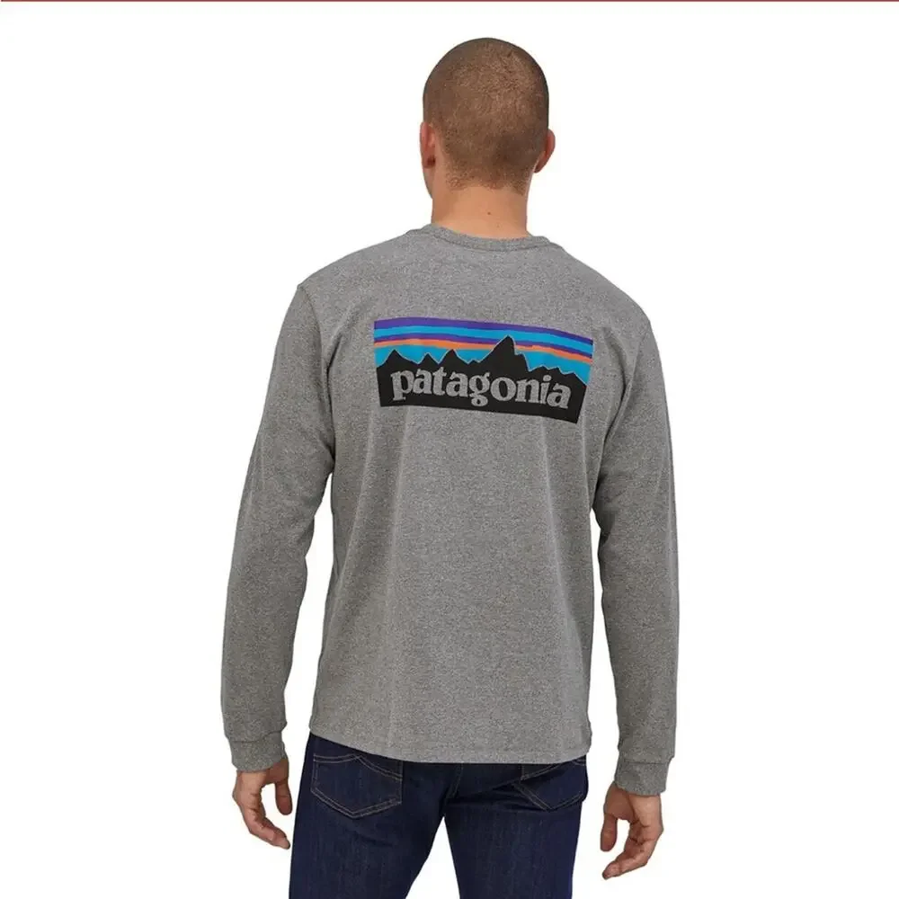 Patagonia Men's Charcoal Long Sleeve Tee Medium